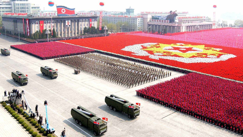 Illustration for article titled The Retro-Futuristic Spectacle of Military Parades in North Korea